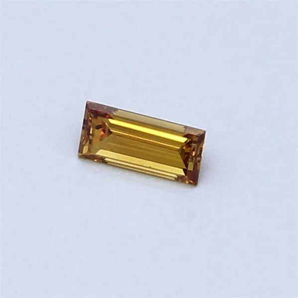 0.15ct Emerald Natural Diamond (Colour Fancy Deep Orangey Yellow, Clarity VS1, IGI Certified)