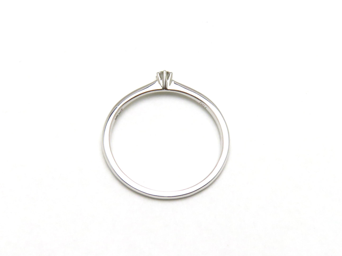 Solitär Verlobungsring 750er Weißgold 0,05ct Diamant