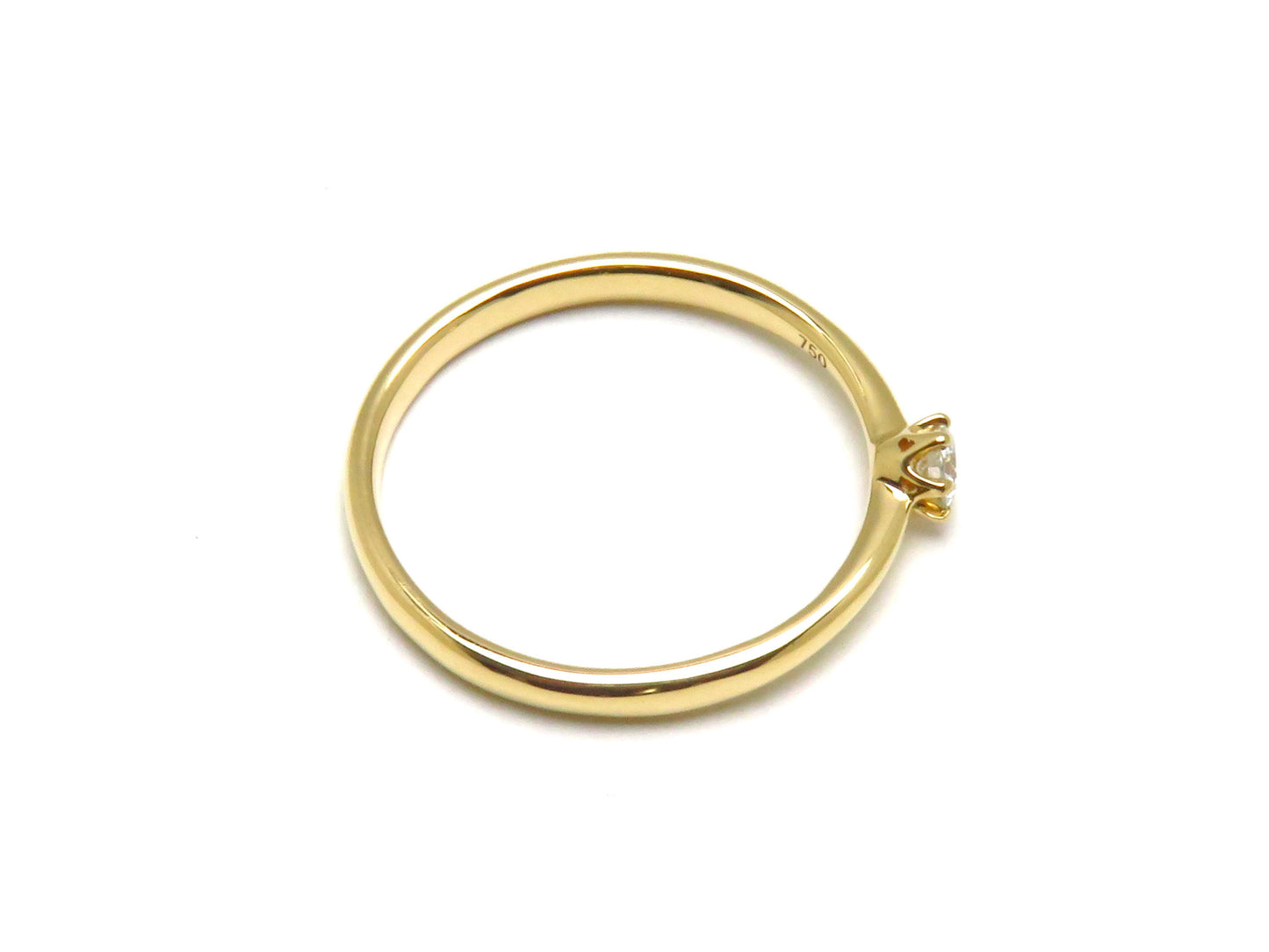 Solitär Verlobungsring 750er Gelbgold 0,15ct Diamant