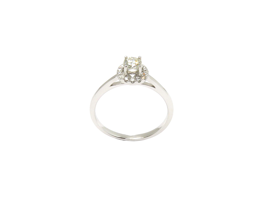 Solitär Ring 750er Weißgold