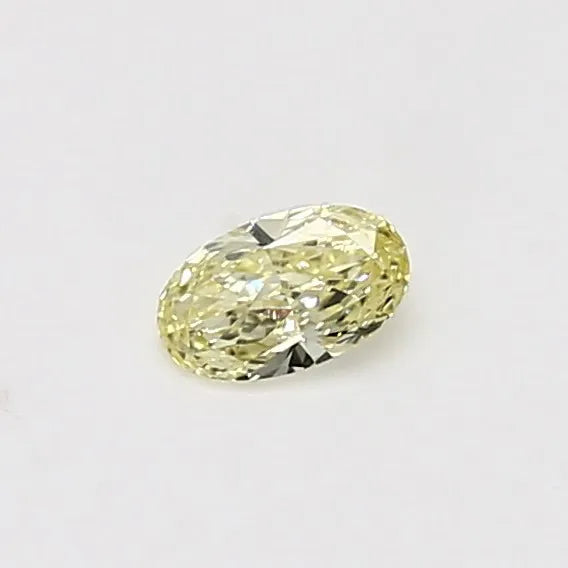 0.19ct Oval Natural Diamond (Colour Fancy Light Yellow, Clarity VVS2, GIA Certified)