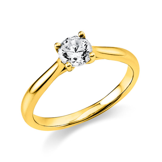 Solitär Ring 585er Gelbgold 0,52ct