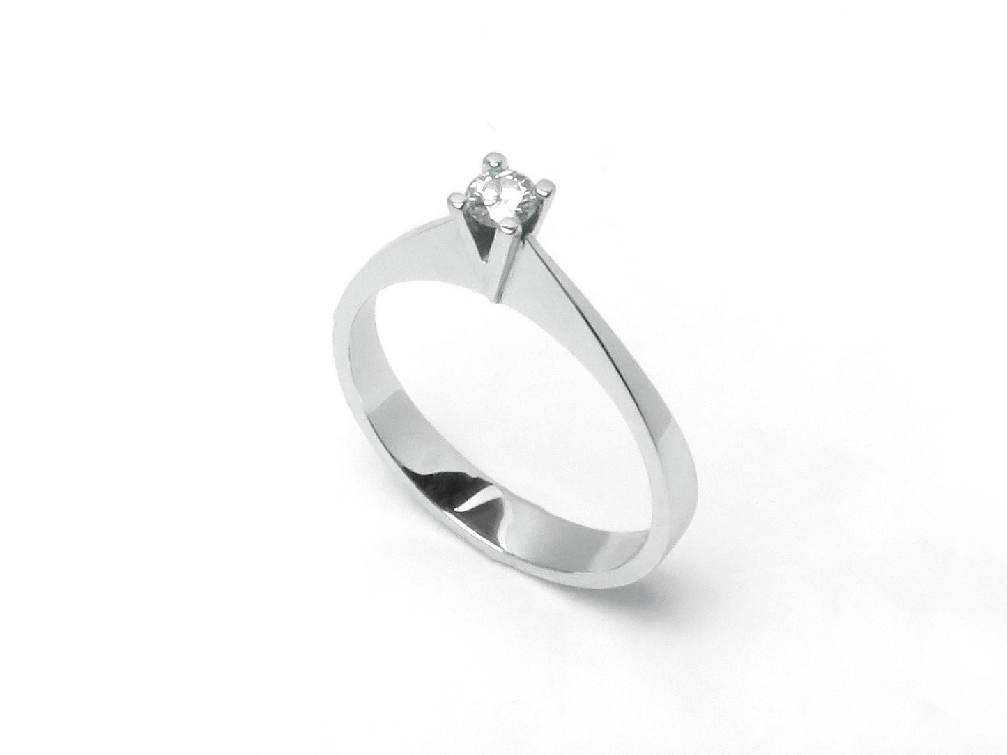 Solitär Ring 750er Weißgold