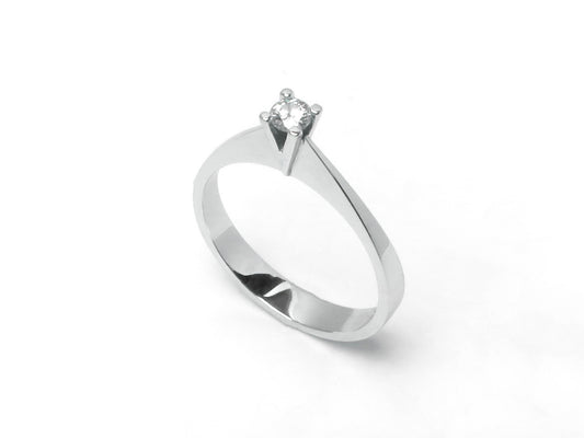Solitär Ring 750er Weißgold