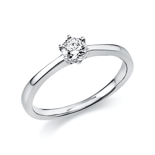 Solitär 750er Weißgold 0,30ct Diamant