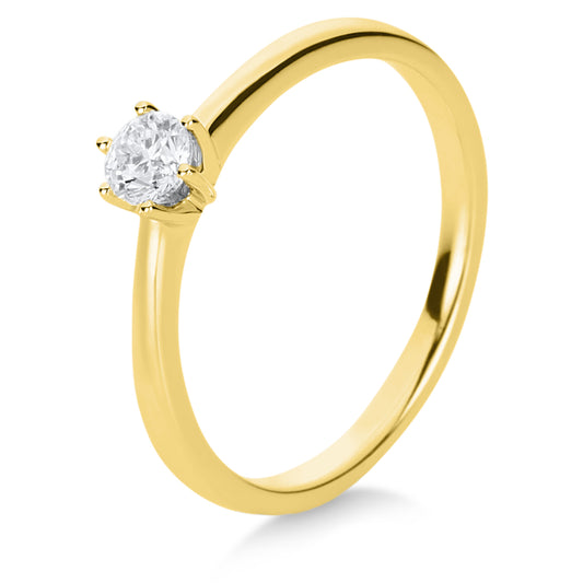 Solitär Ring 750 Gelbgold 0,51ct
