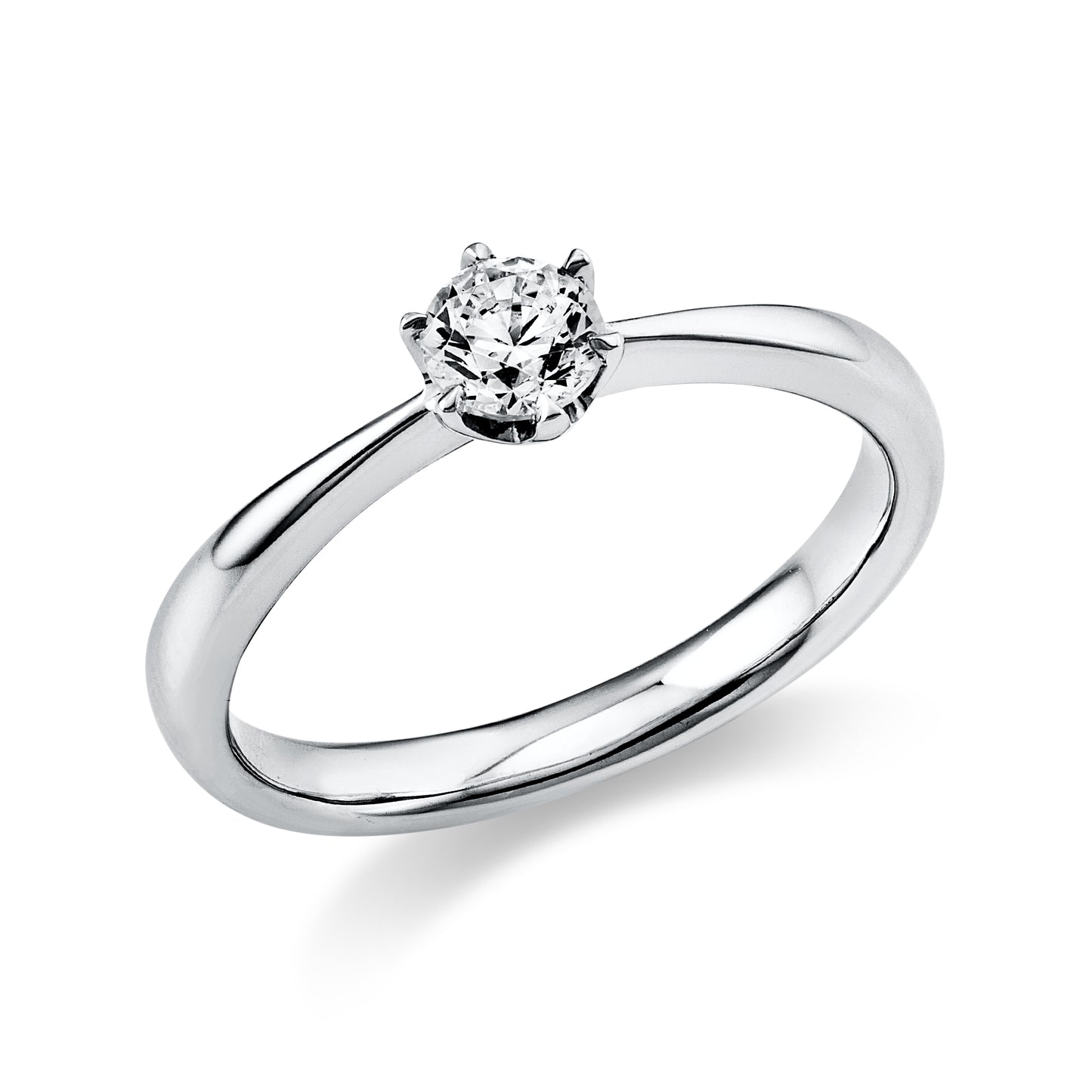 Solitär Verlobungsring 585er Weißgold 0,30ct Diamant