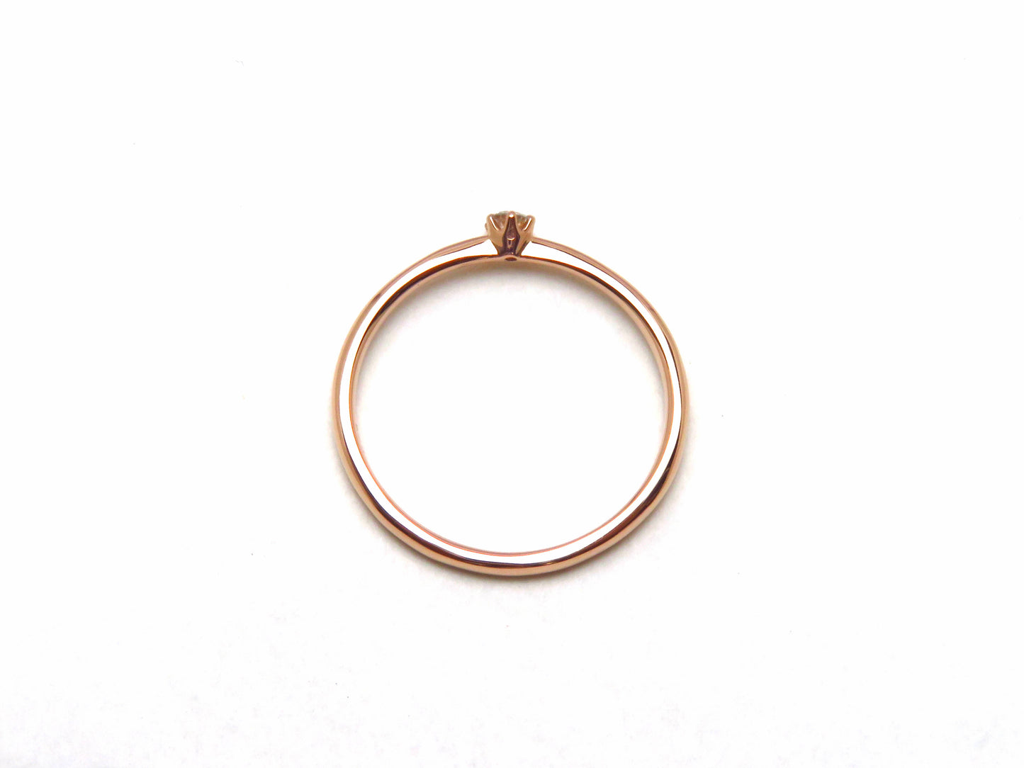 Solitär Ring 750er Roségold 0,10ct