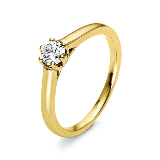 Solitär Verlobungsring 585er Gelbgold 0,30ct Diamant