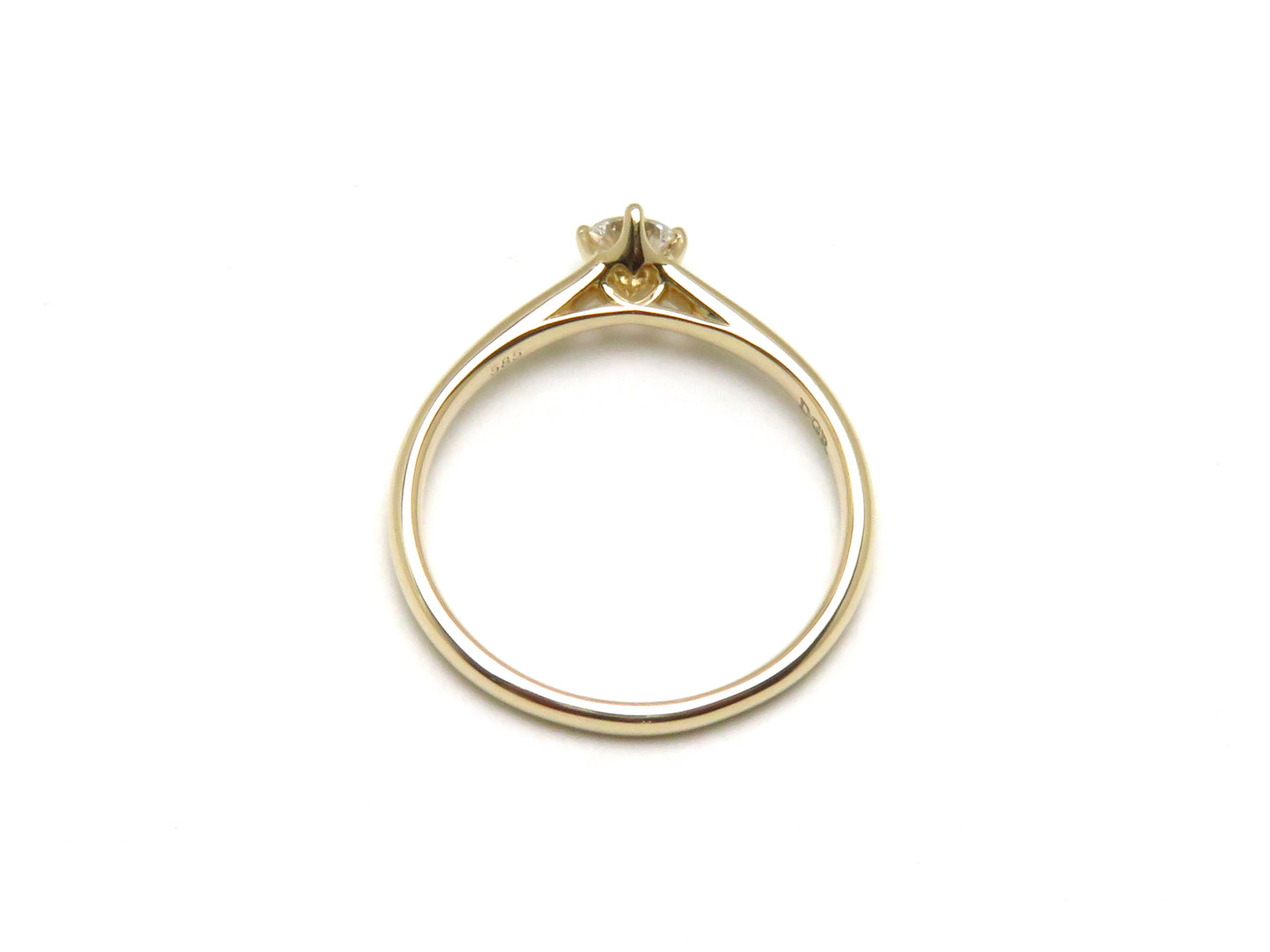 Solitär Ring 750er Gelbgold 0,15ct Diamant