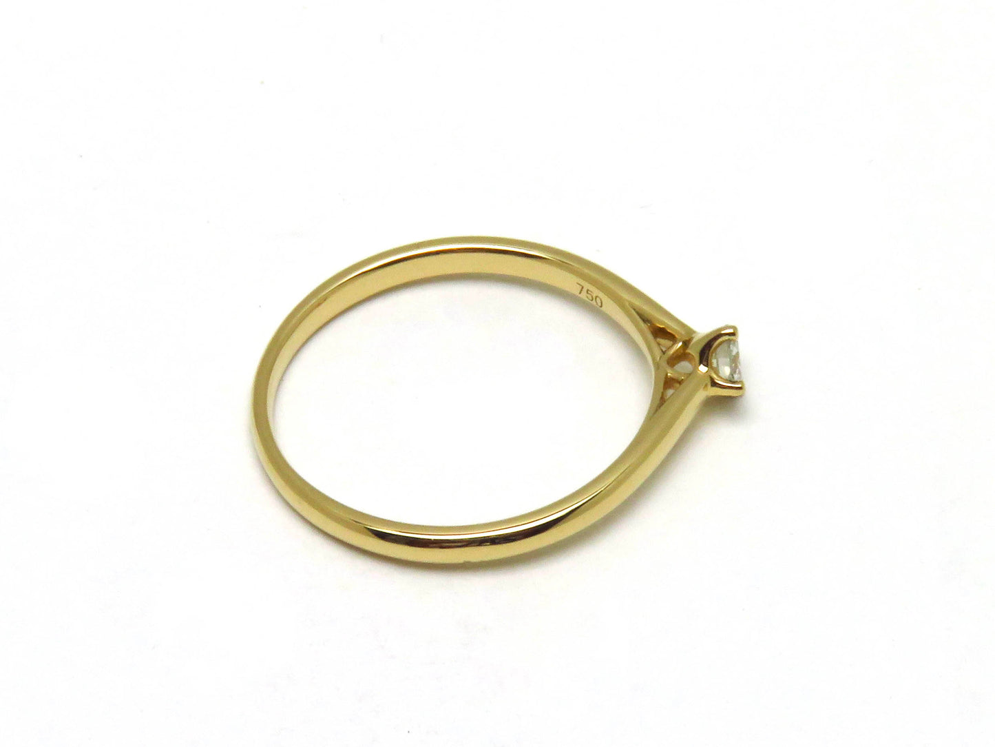 Solitär 750er Gelbgold 0,15ct Diamant