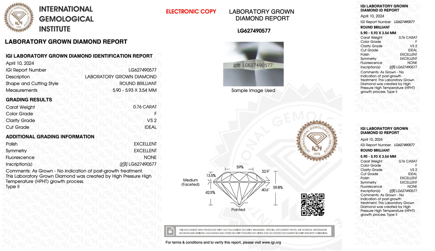 LABORATORY GROWN DIAMOND ROUND BRILLIANT
