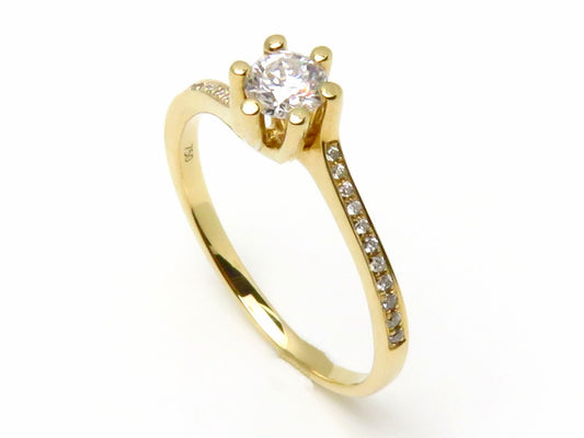 Solitaire 0,30ct 750er Gelbgold