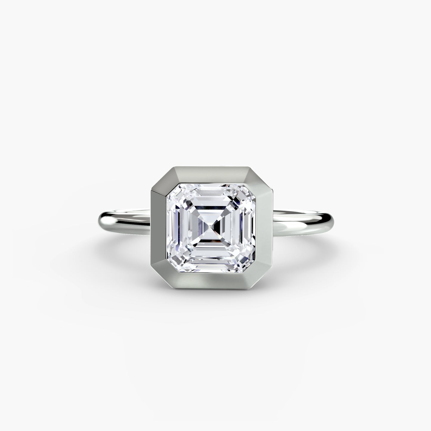 Zargenfassung Solitär Ring