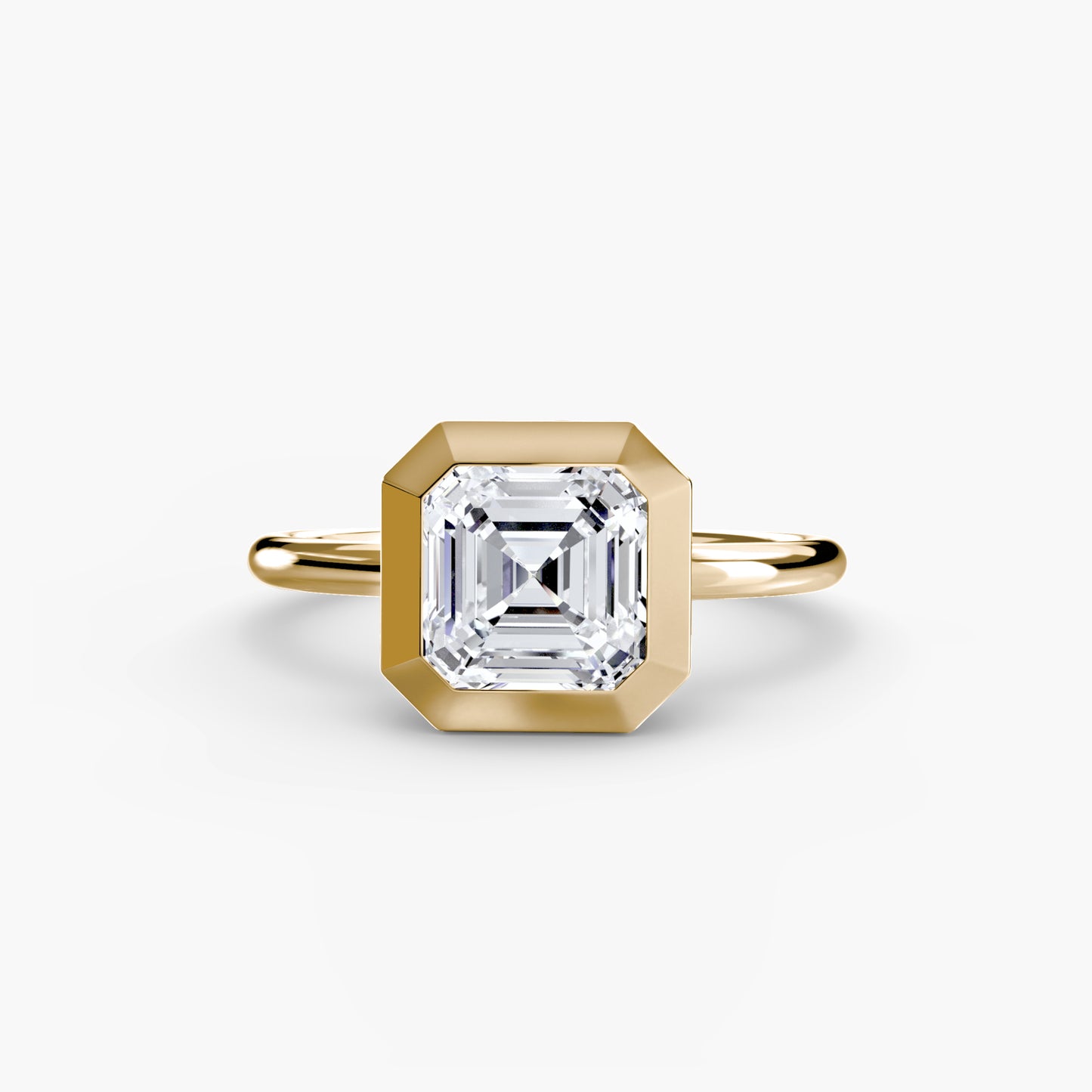 Zargenfassung Solitär Ring