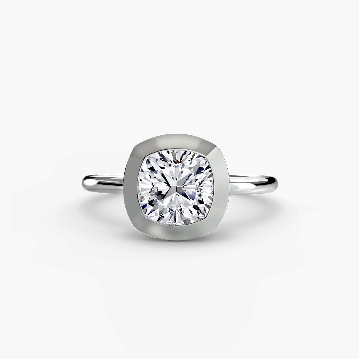 Zargenfassung Solitär Ring