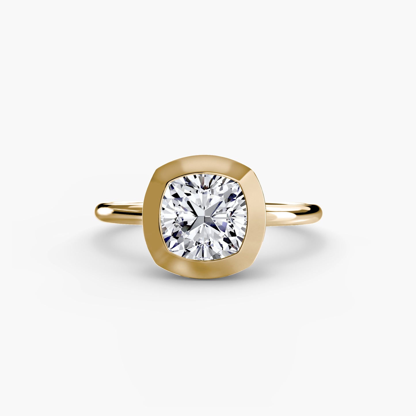 Zargenfassung Solitär Ring