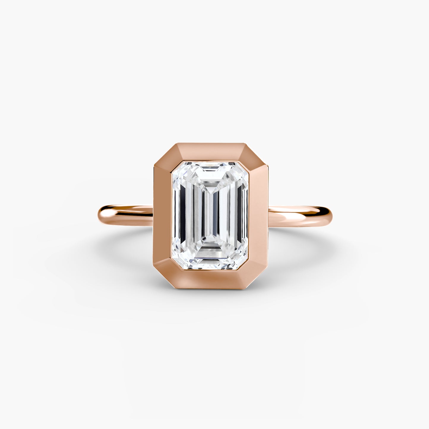 Zargenfassung Solitär Ring