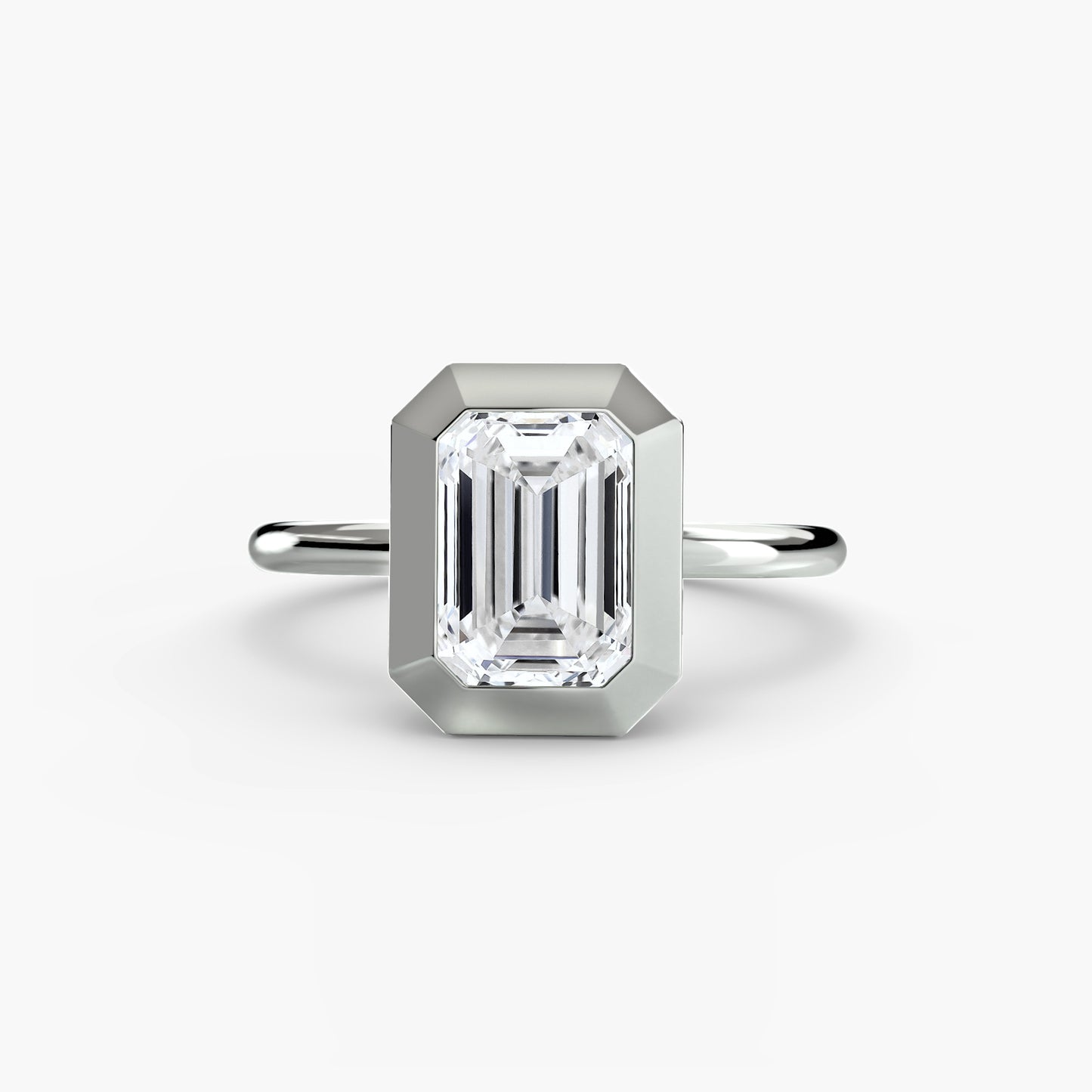 Zargenfassung Solitär Ring