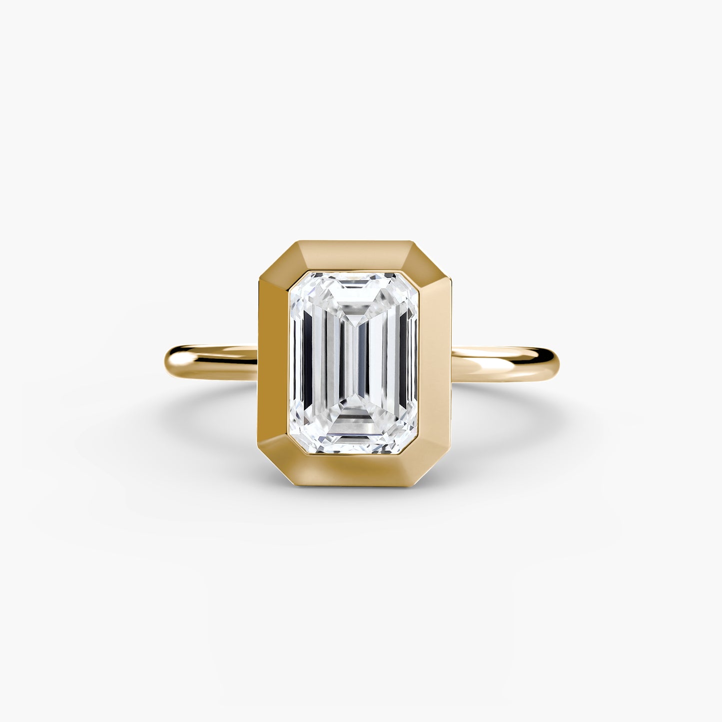 Zargenfassung Solitär Ring