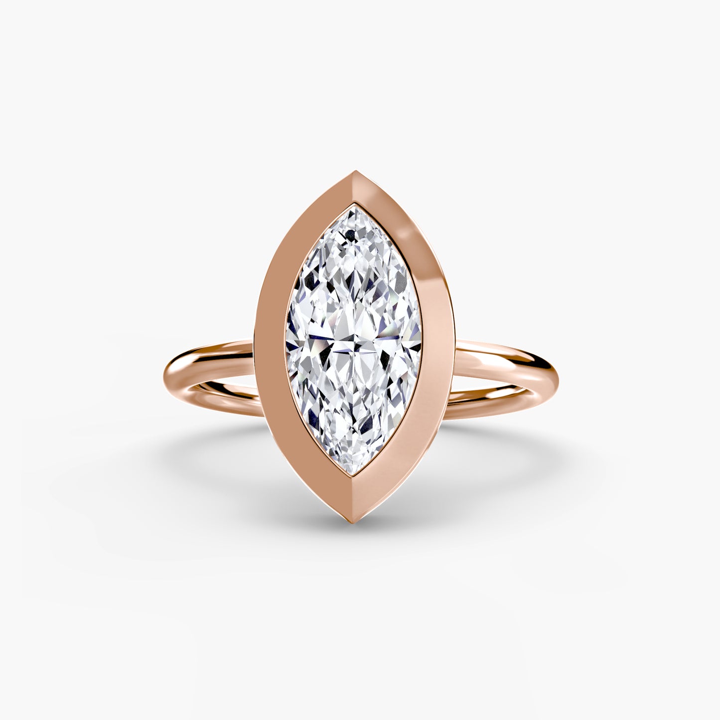 Zargenfassung Solitär Ring