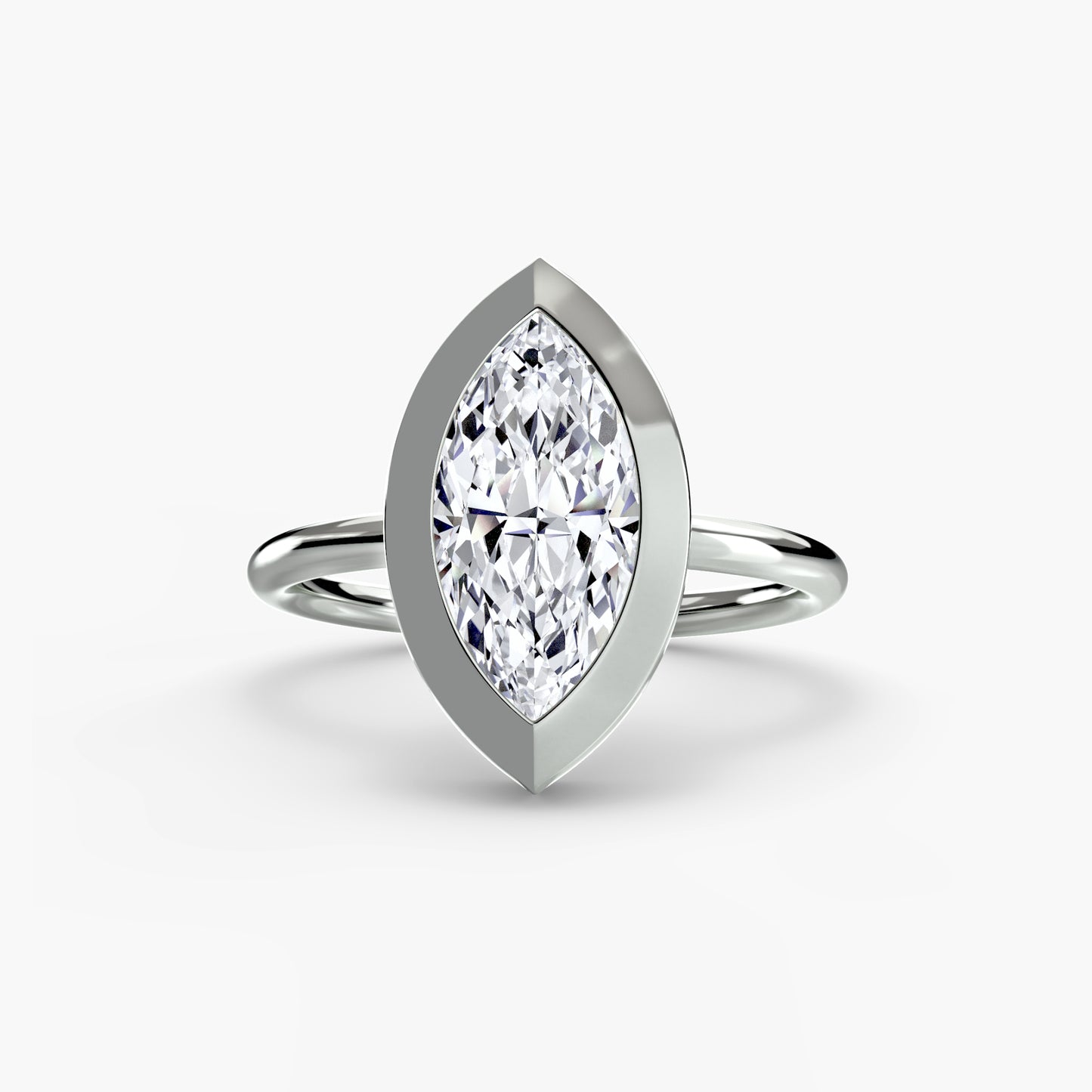 Zargenfassung Solitär Ring