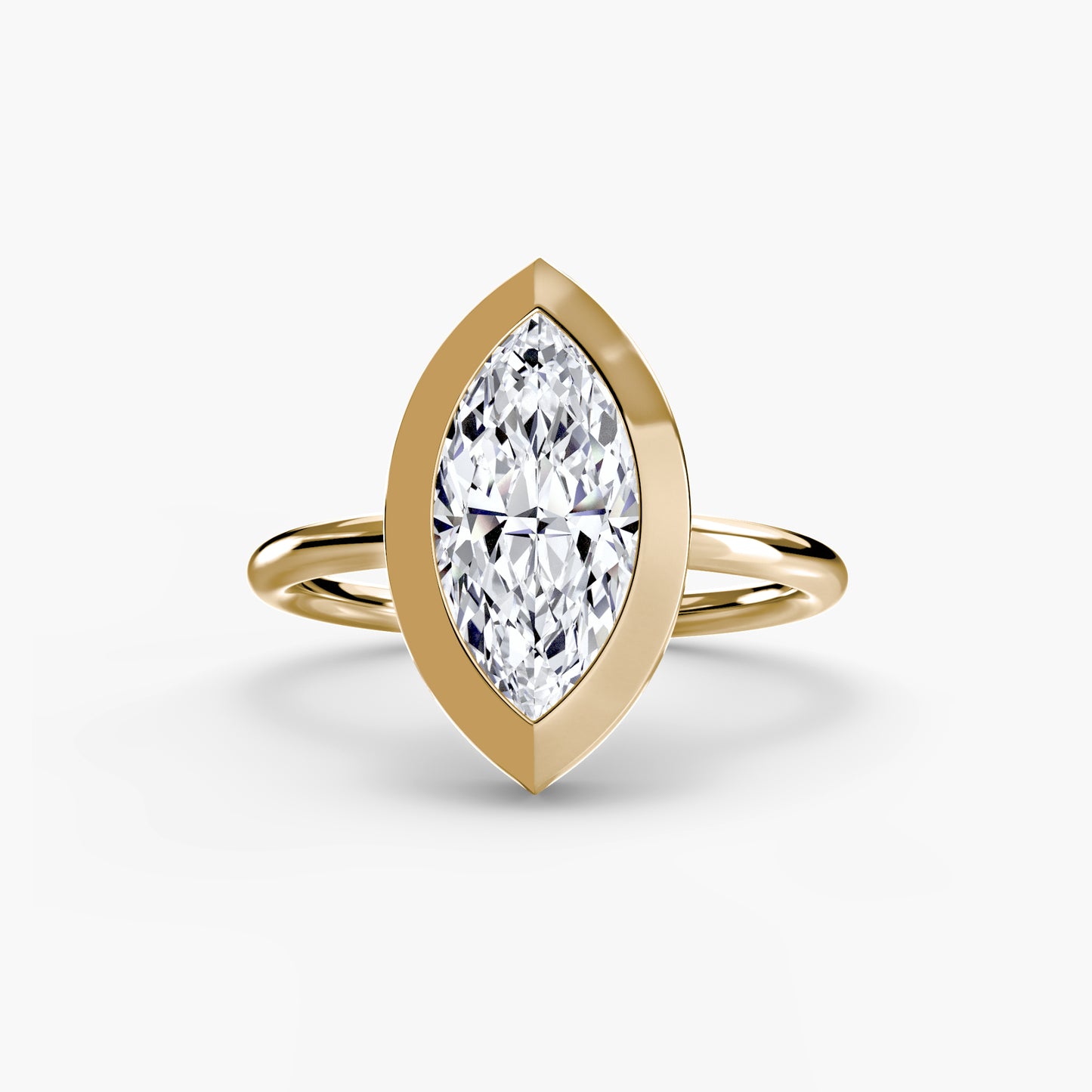 Zargenfassung Solitär Ring