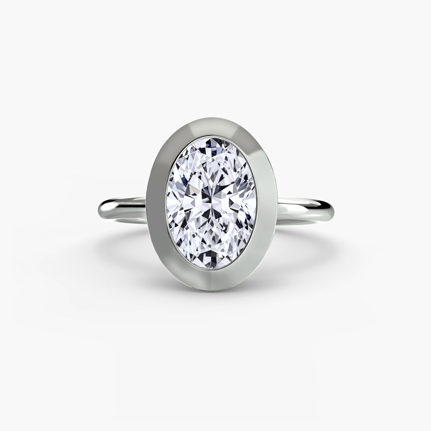 Zargenfassung Solitär Ring