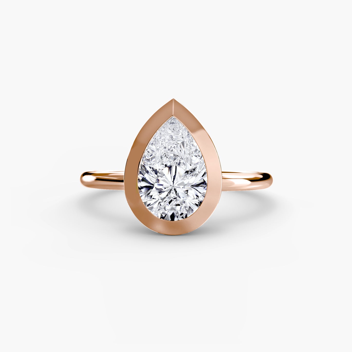 Zargenfassung Solitär Ring