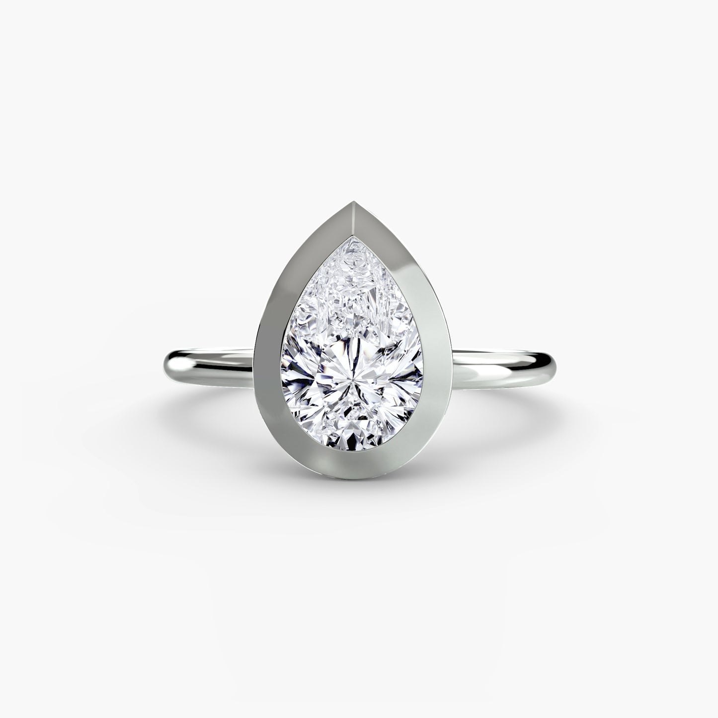 Zargenfassung Solitär Ring