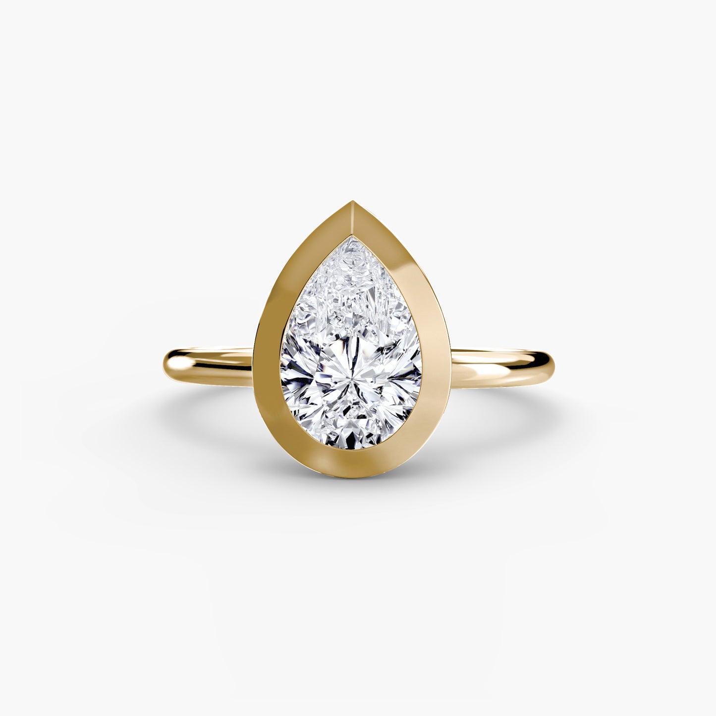 Zargenfassung Solitär Ring