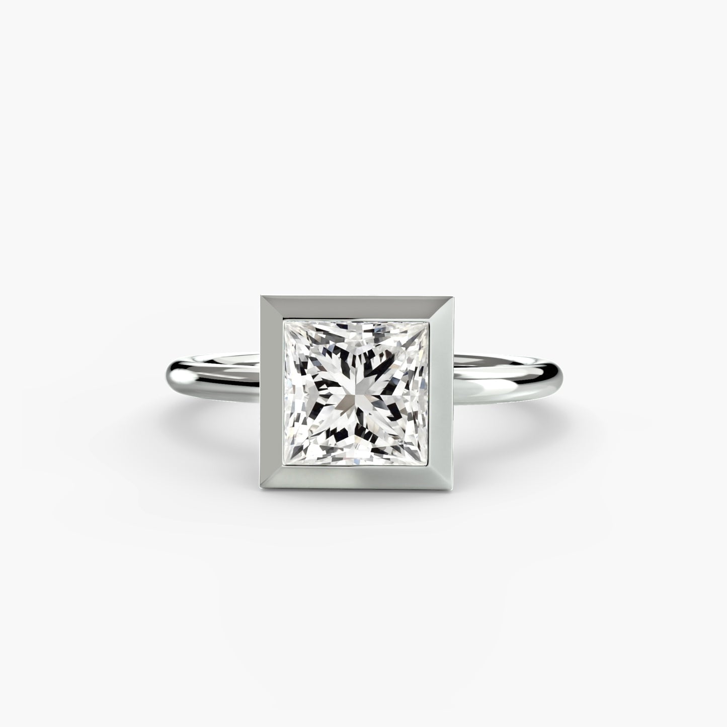 Zargenfassung Solitär Ring
