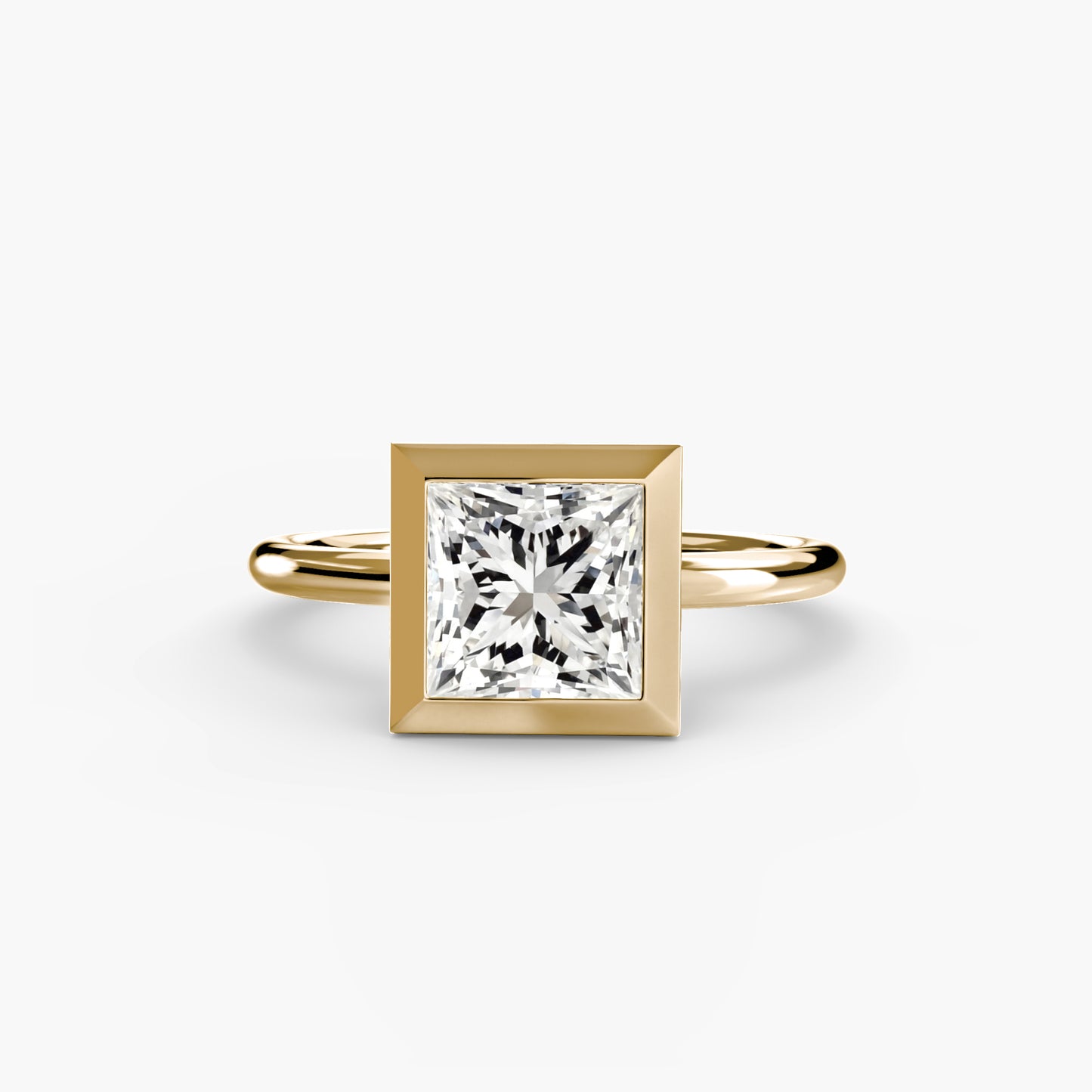 Zargenfassung Solitär Ring