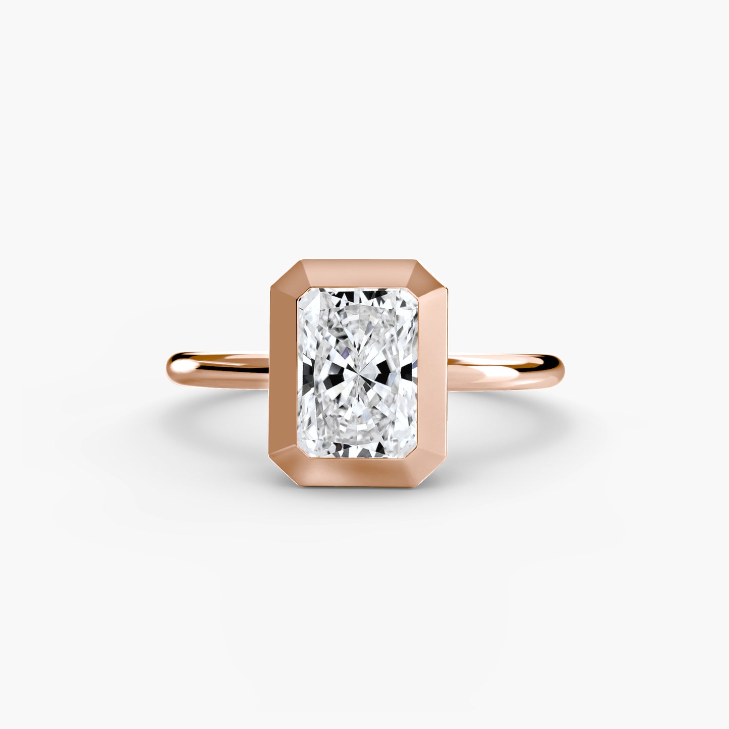 Zargenfassung Solitär Ring