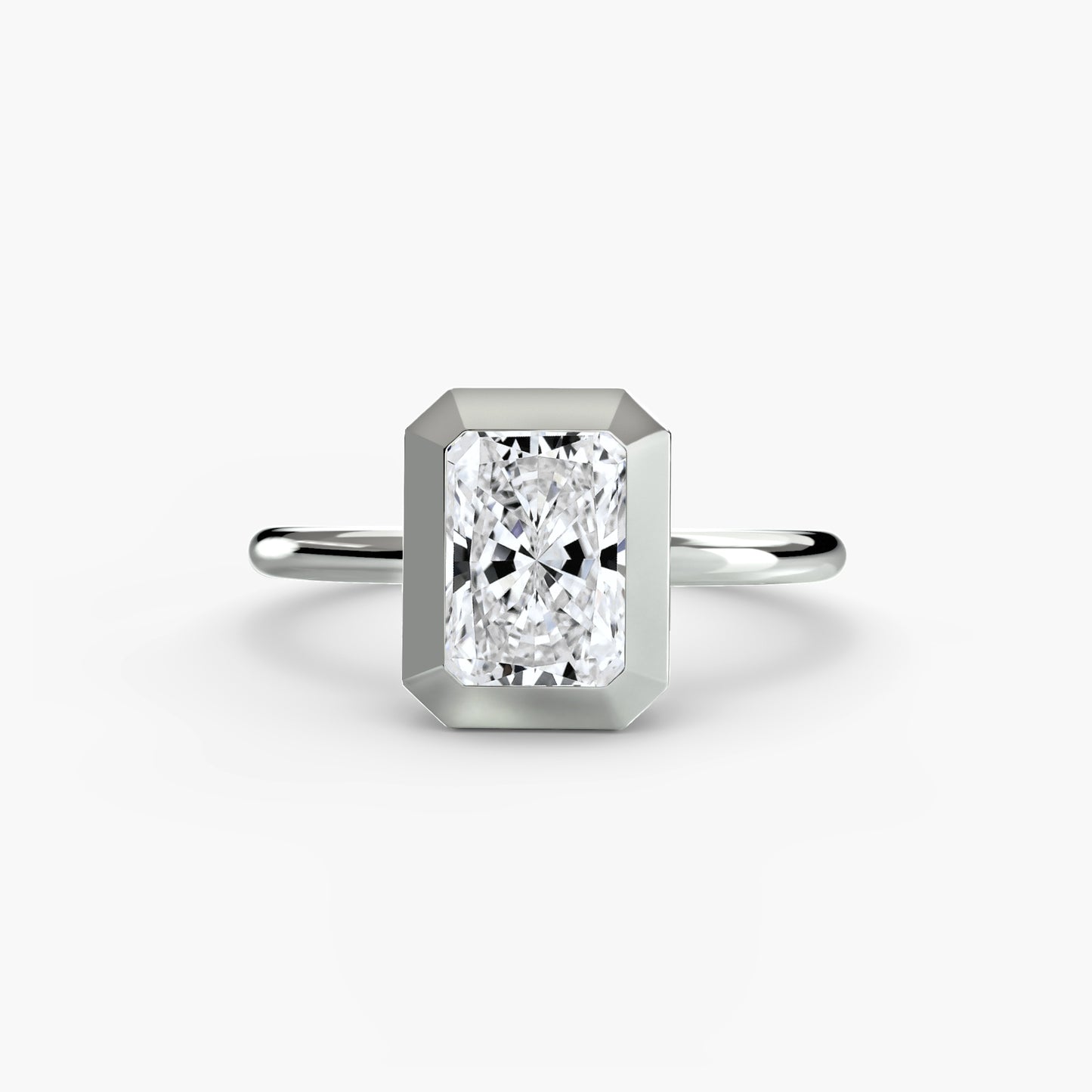 Zargenfassung Solitär Ring