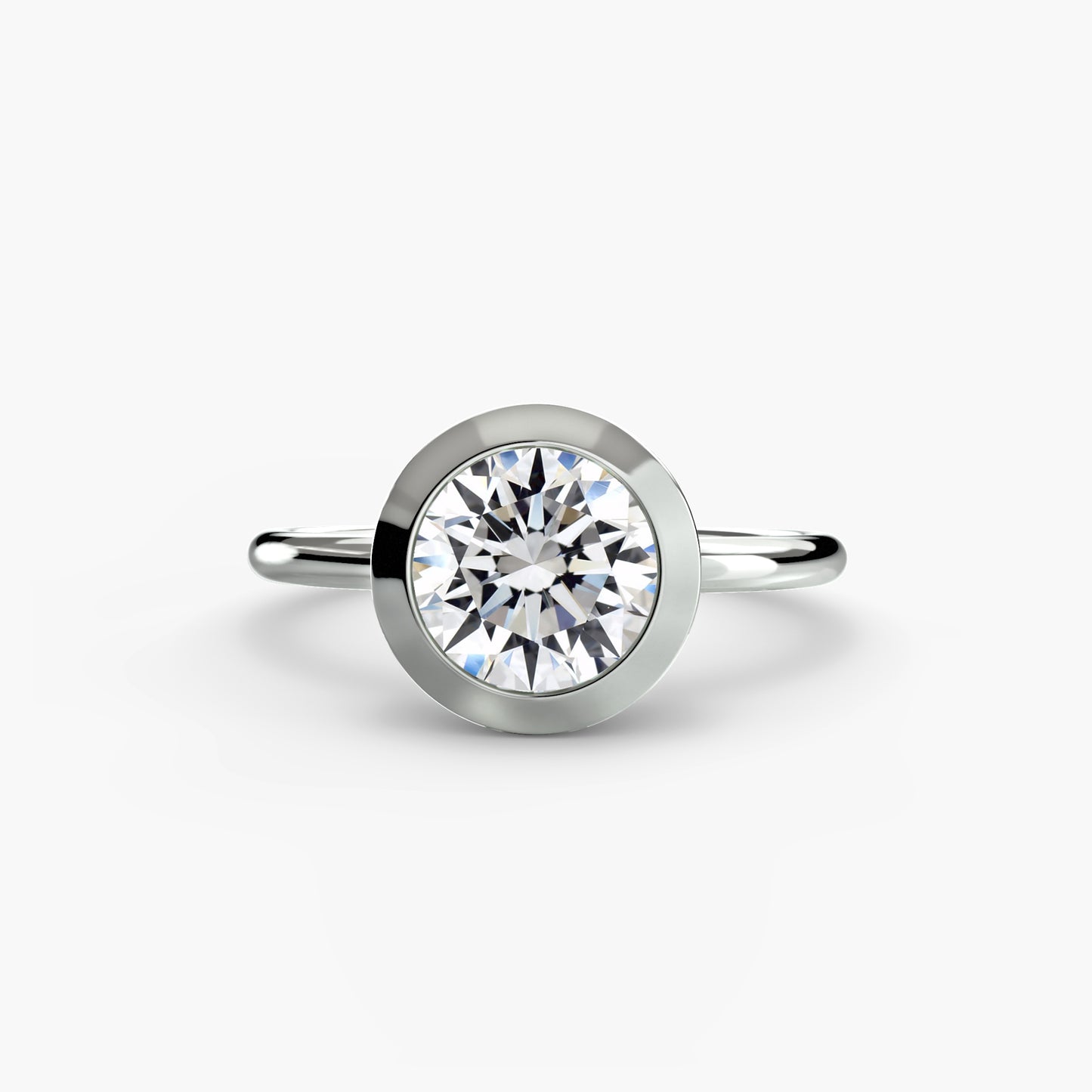 Zargenfassung Solitär Ring