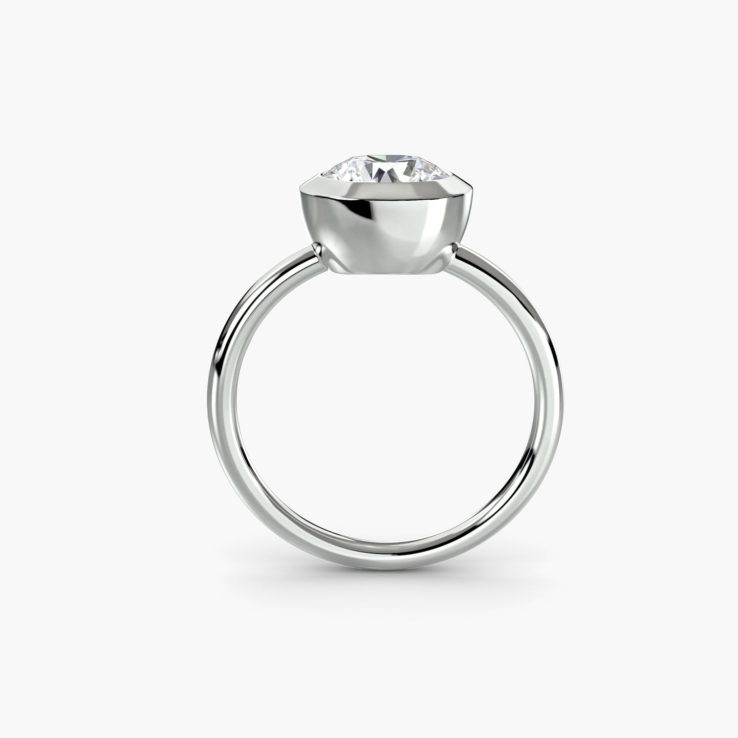 Zargenfassung Solitär Ring