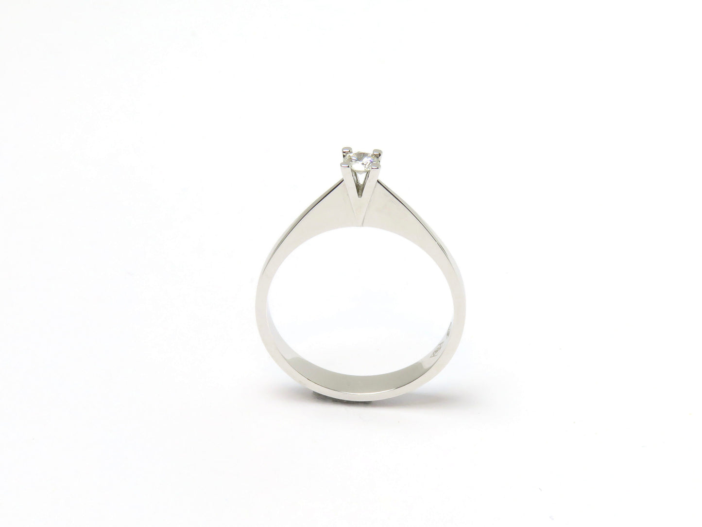 Solitär Ring 750er Weißgold