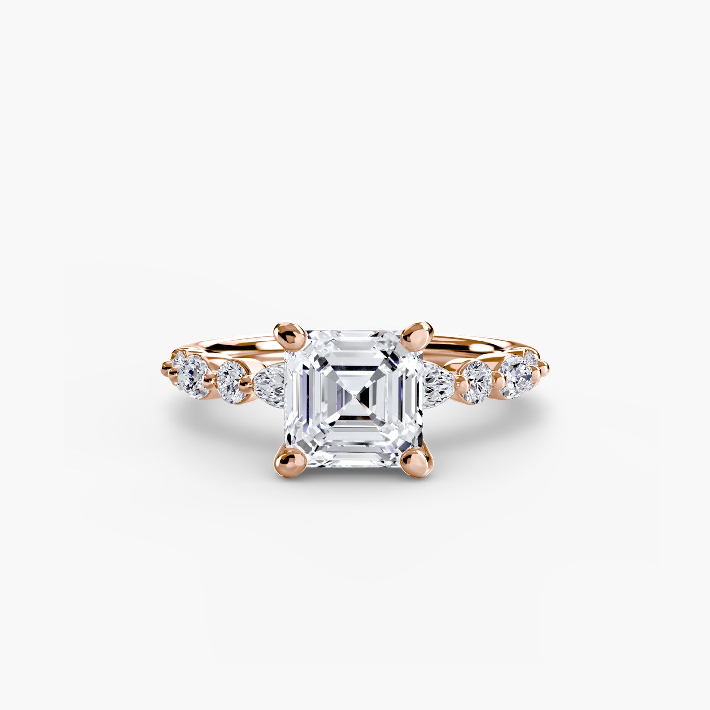 Solitär Ring mit Eternity-Pavé 2