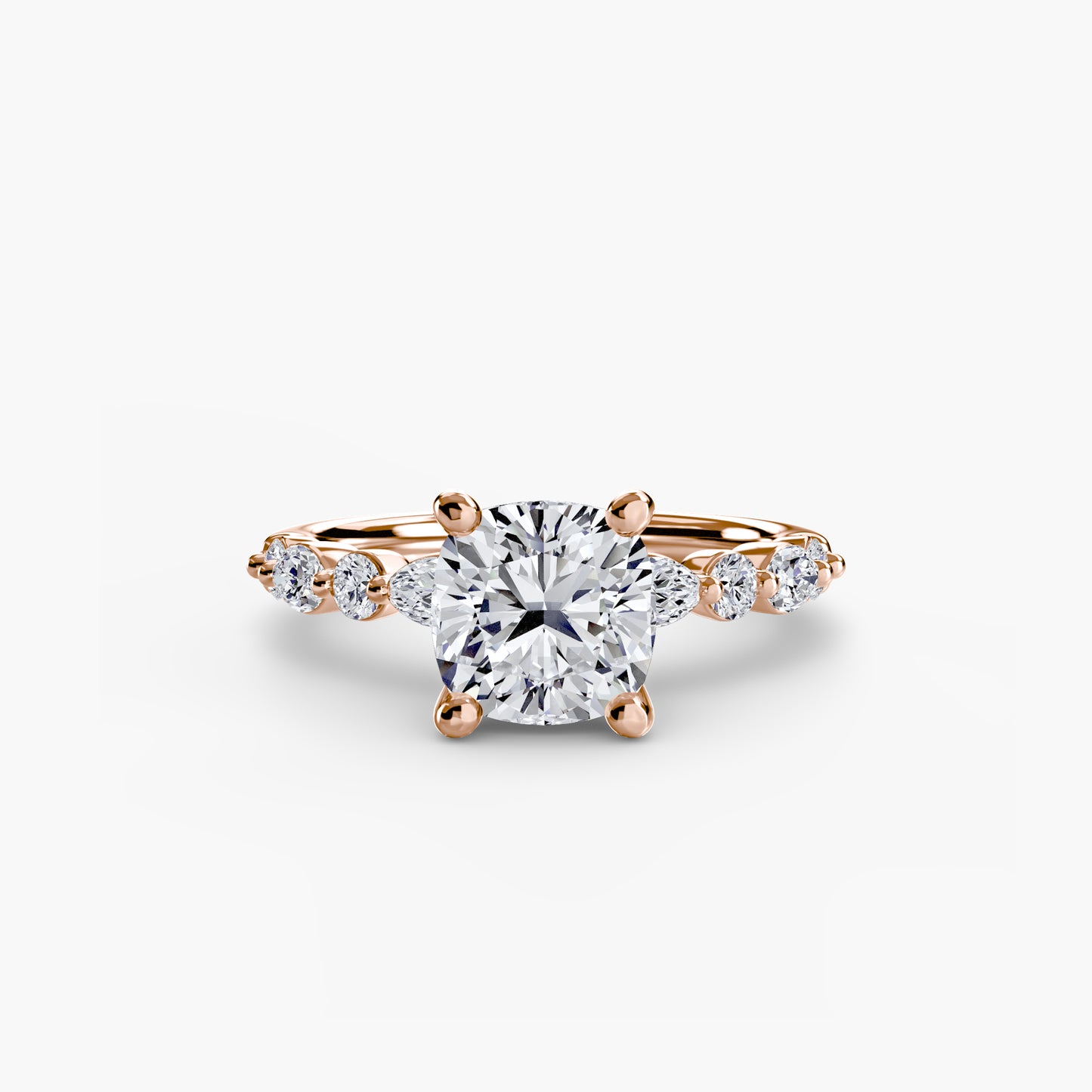 Solitär Ring mit Eternity-Pavé 2