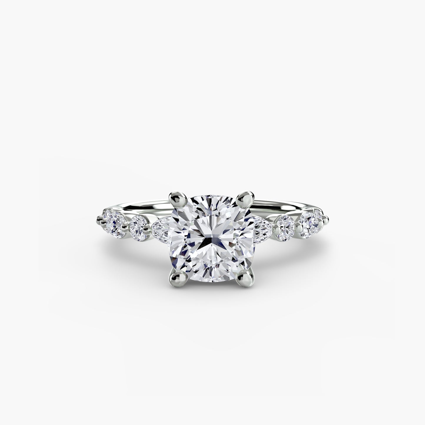 Solitär Ring mit Eternity-Pavé 2