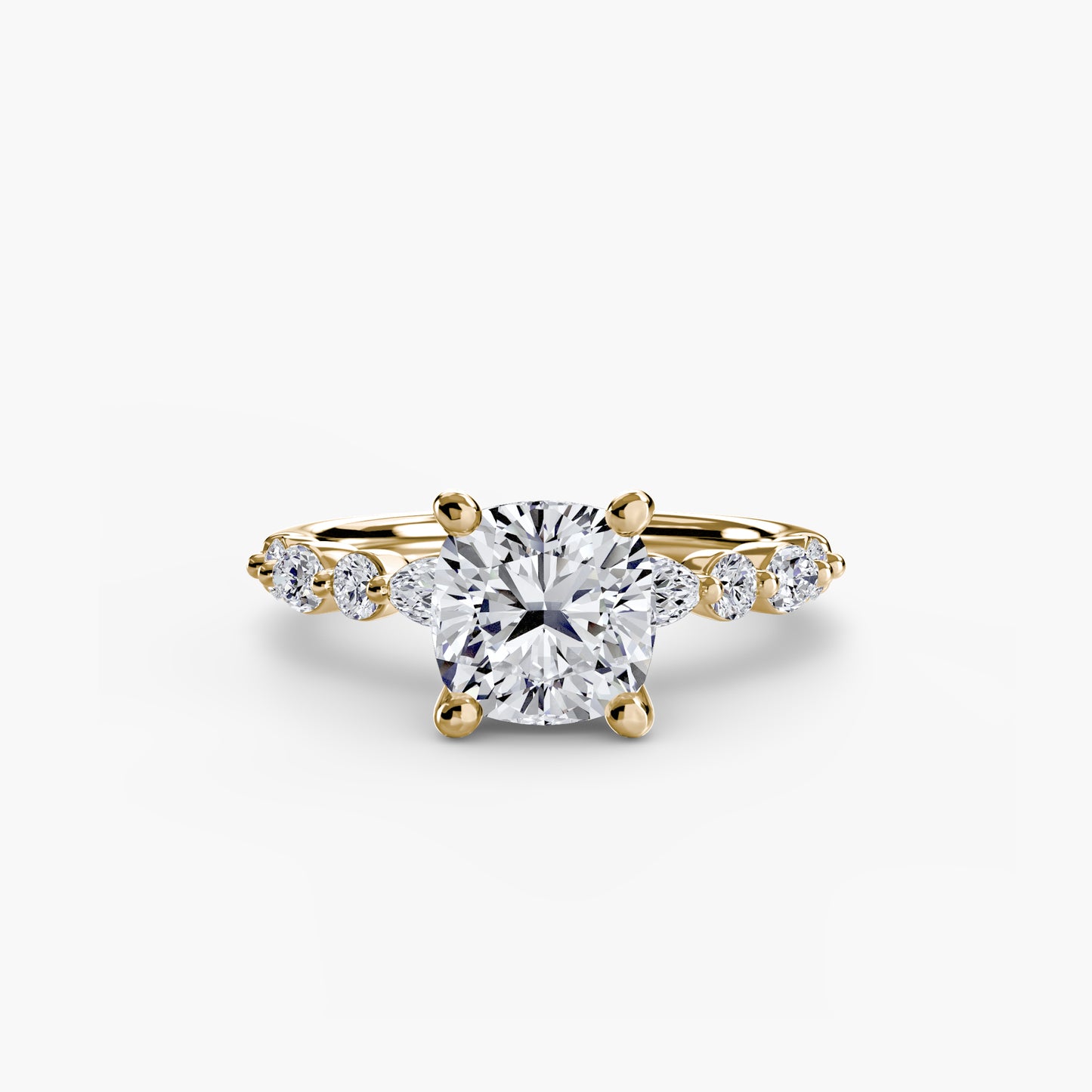Solitär Ring mit Eternity-Pavé 2