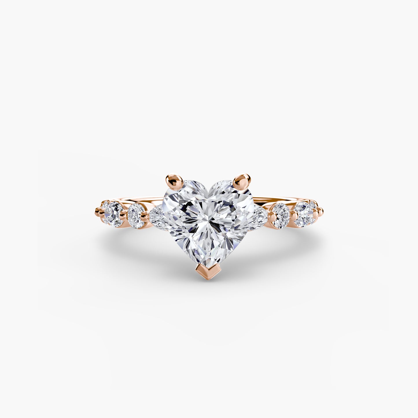 Solitär Ring mit Eternity-Pavé 2