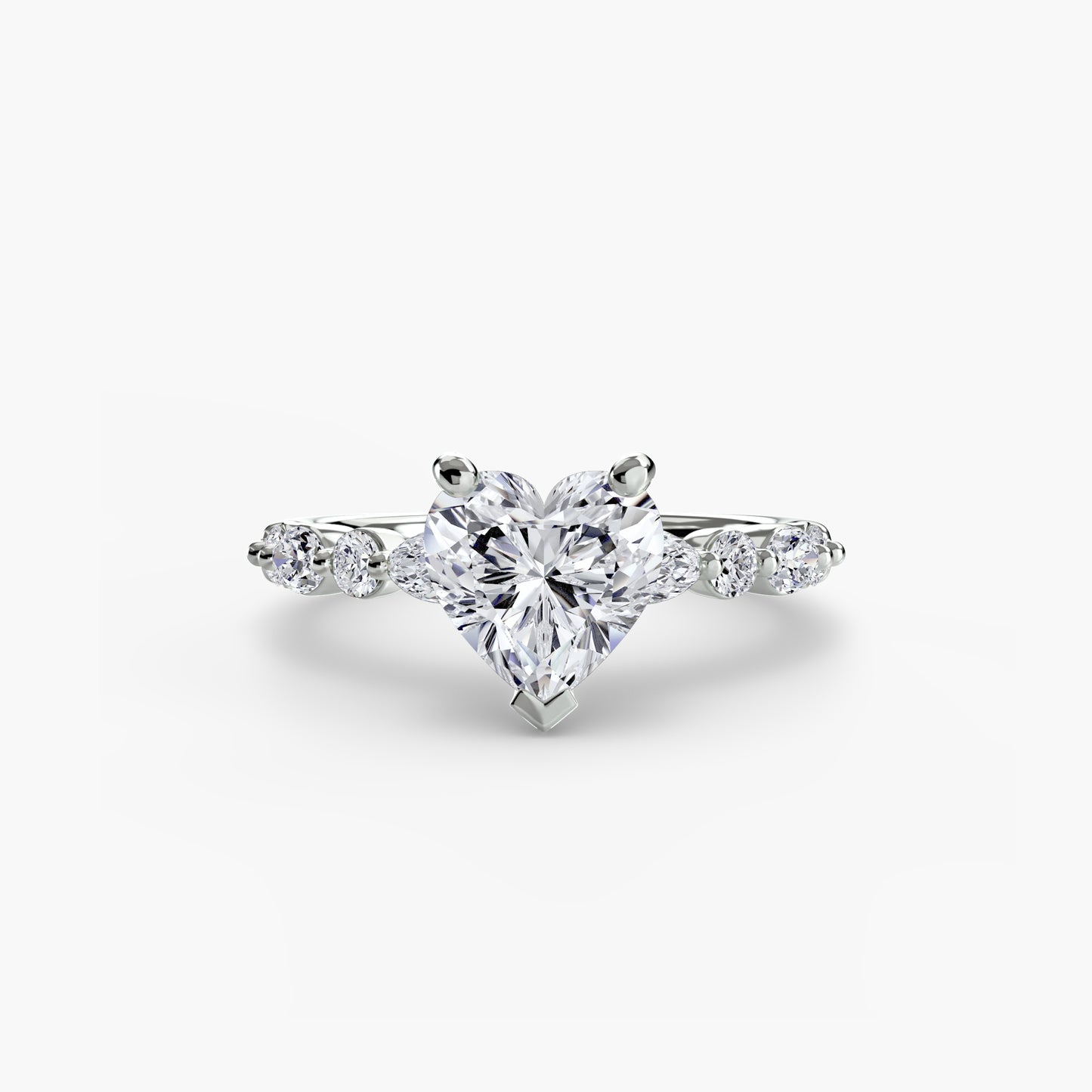 Solitär Ring mit Eternity-Pavé 2
