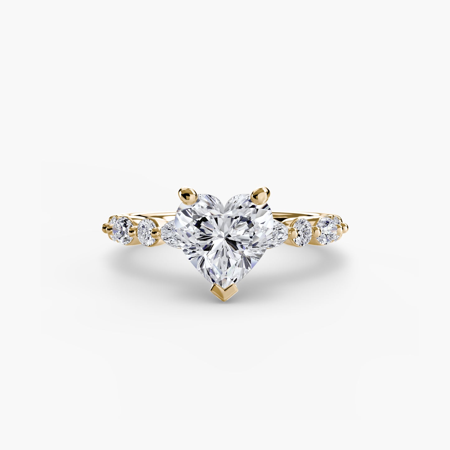 Solitär Ring mit Eternity-Pavé 2