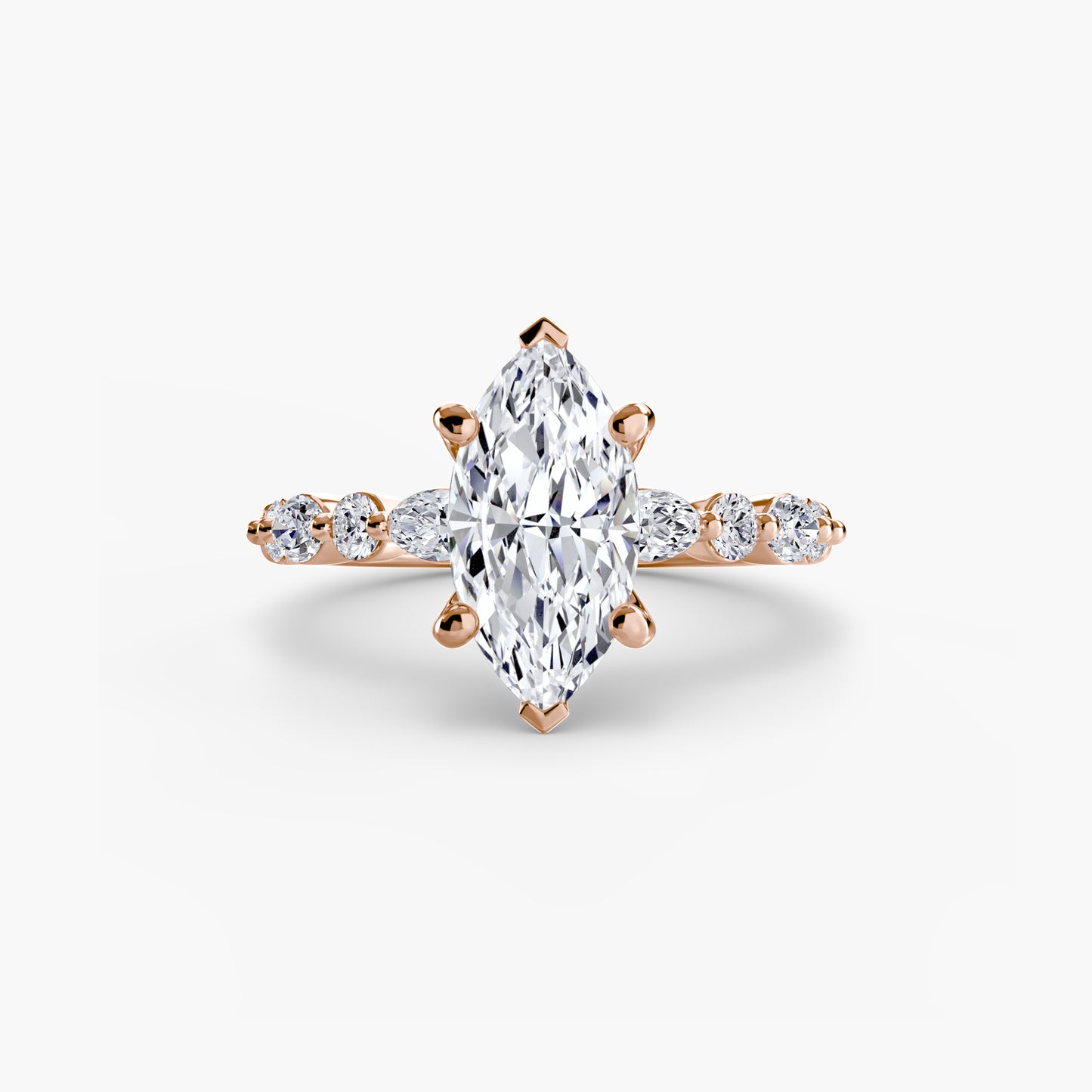 Solitär Ring mit Eternity-Pavé 2