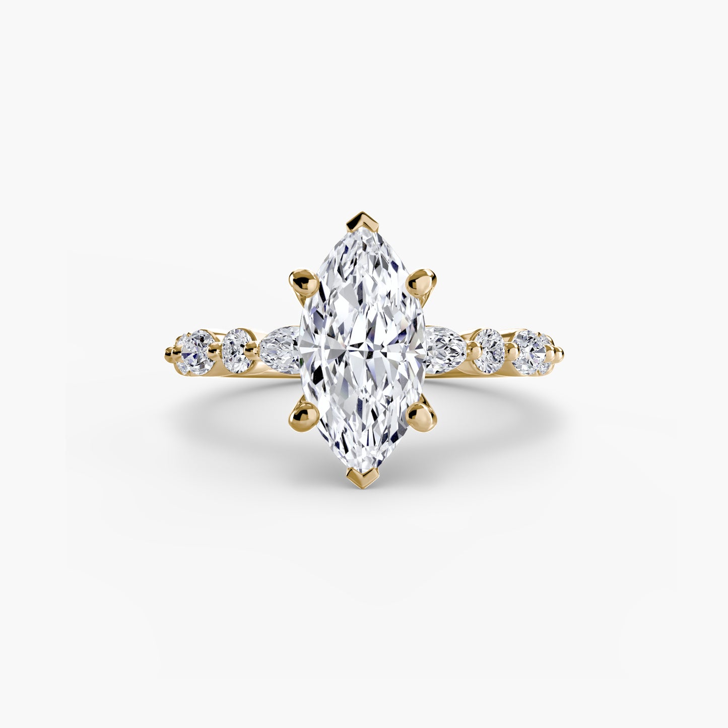 Solitär Ring mit Eternity-Pavé 2