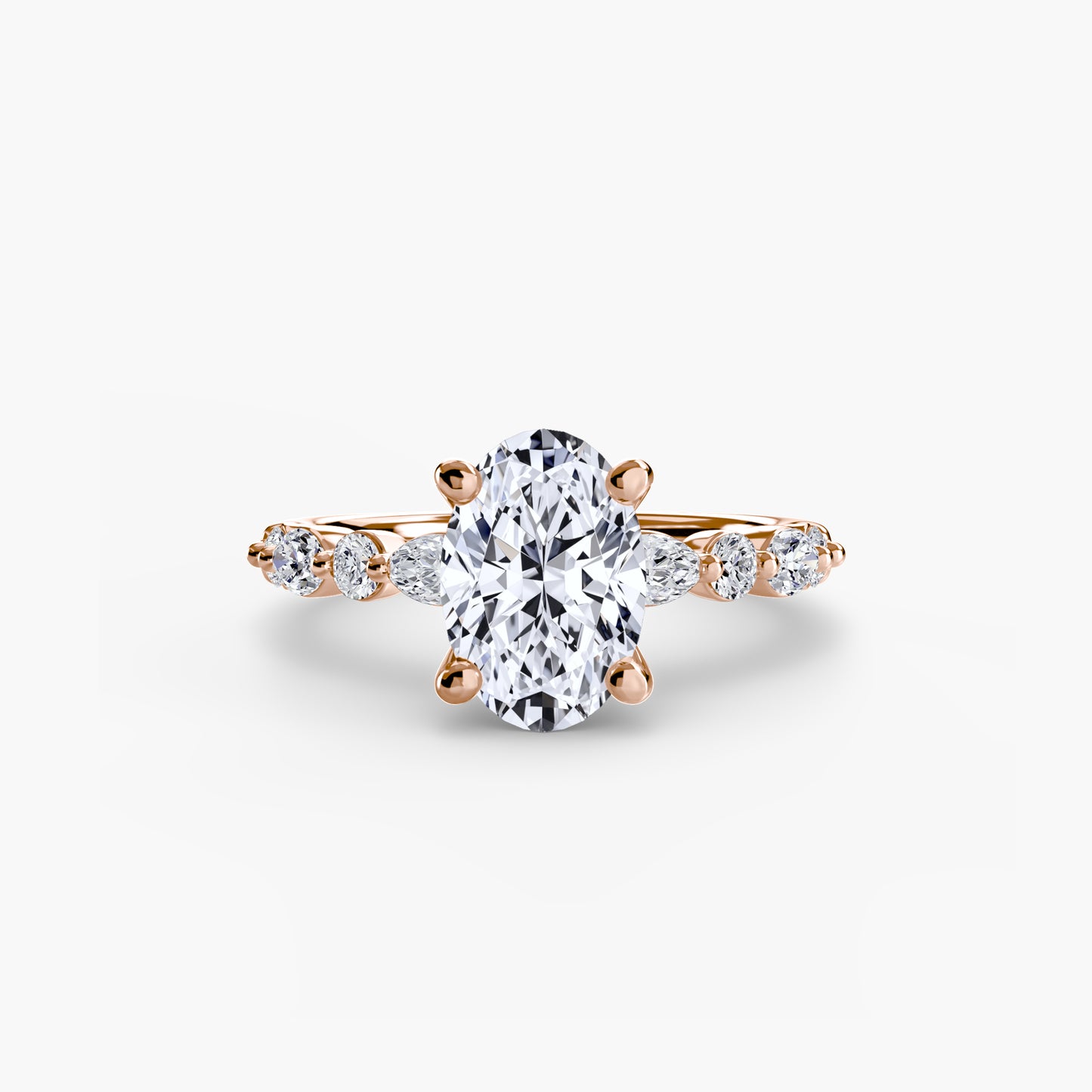 Solitär Ring mit Eternity-Pavé 2