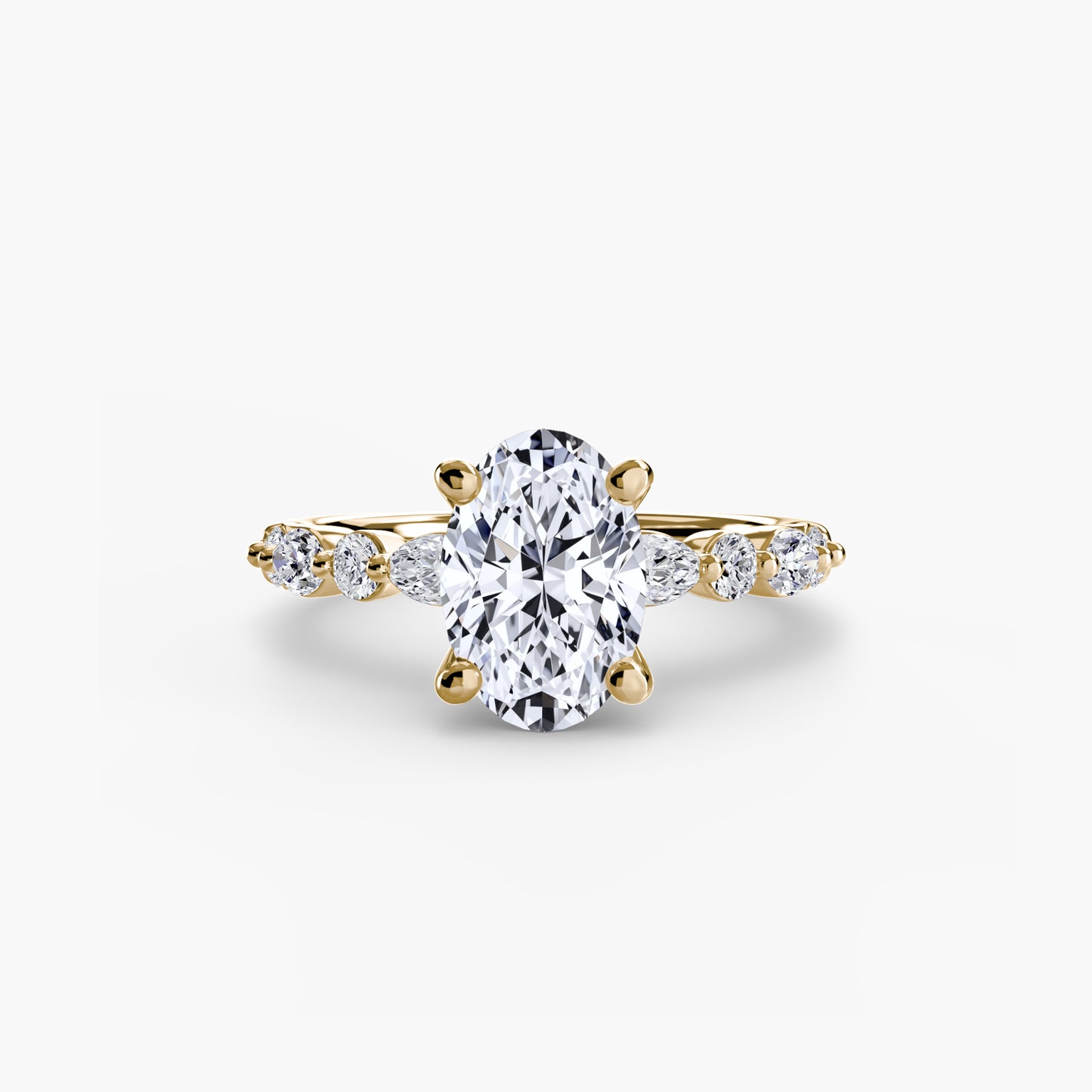 Solitär Ring mit Eternity-Pavé 2