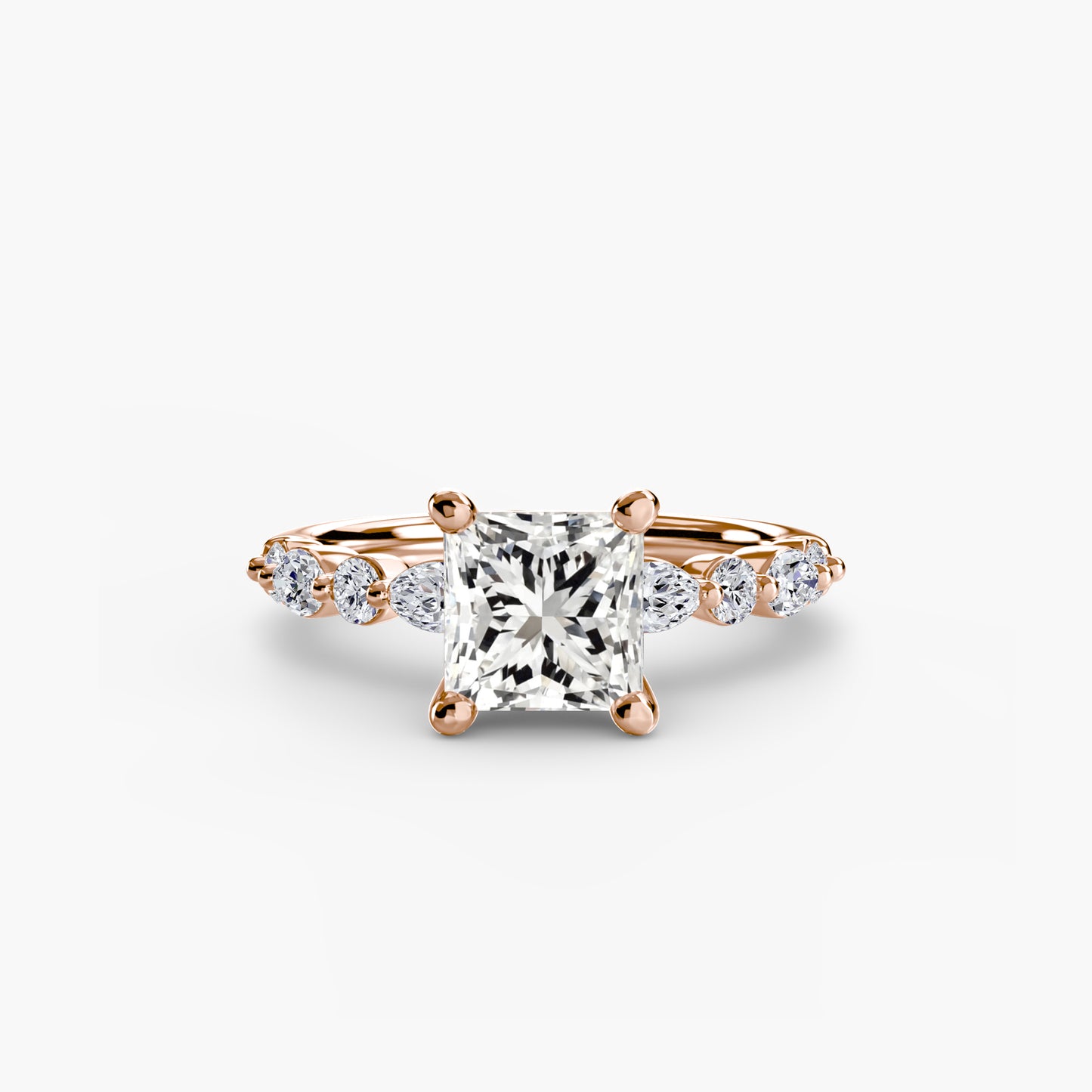Solitär Ring mit Eternity-Pavé 2